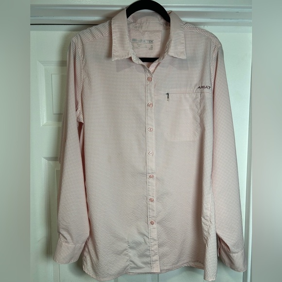 Ariat Light Pink Checkered Shirt - Picture 5 of 5
